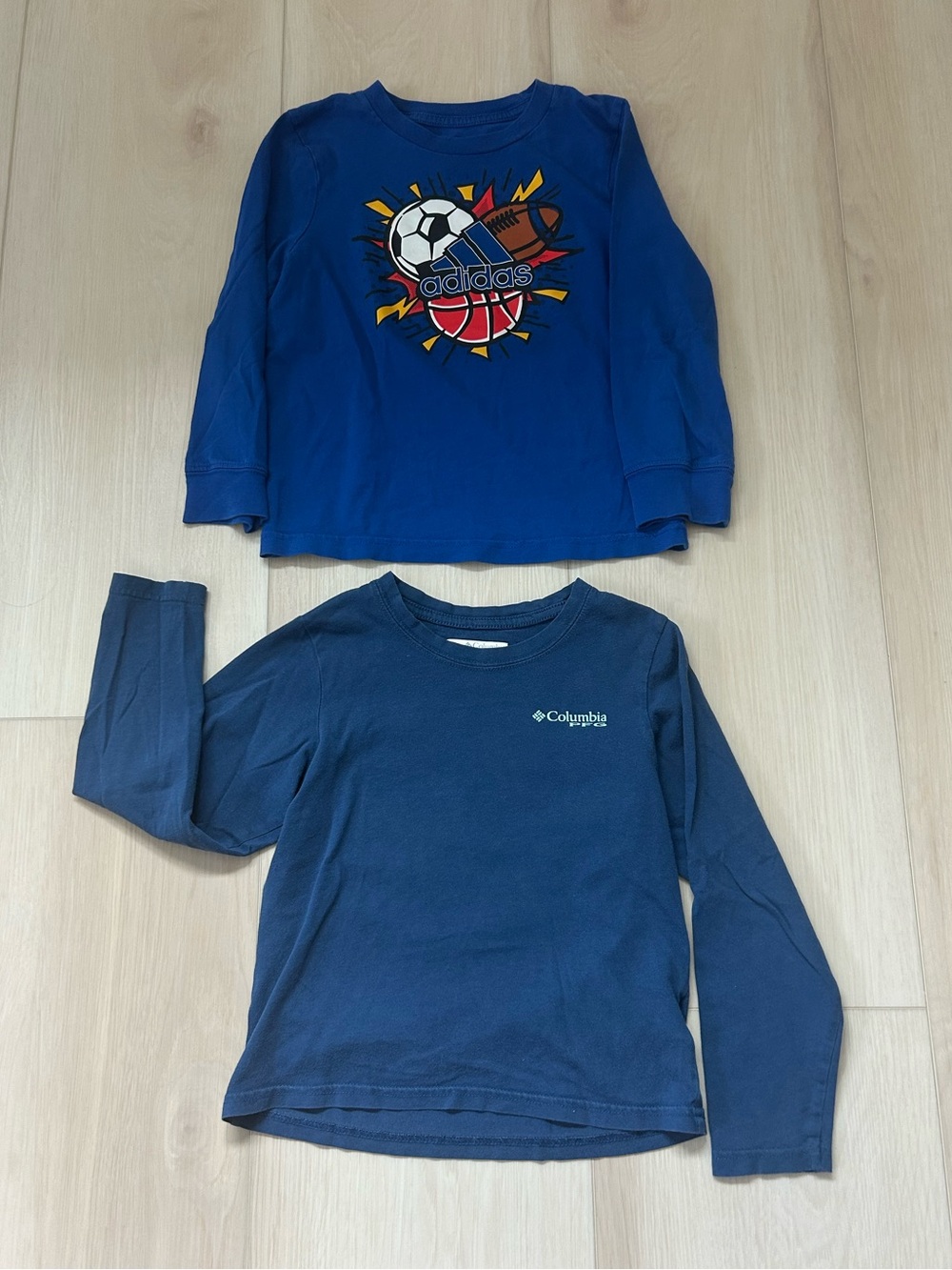 Boys Columbia & adidas shirt bundle - size 4